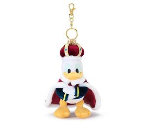 Disney Store Official Peluche Porte-clés Donald Duck Roi, 14 cm/5,5", Peluche avec Cape, Couronne et Porte-clés Amovible, Convient aux Enfants à partir de 1 an