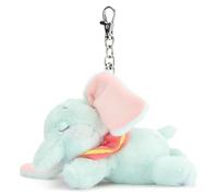Disney Store Official Peluche Porte-clés Dumbo endormi, 13 cm/5", éléphant avec Porte-clés Amovible, Convient aux Enfants à partir de 1 an