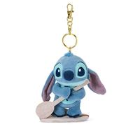 Disney Store Official Peluche porte-clés Stitch surfeur, 14 cm/5,5", peluche avec porte-clés amovible, convient aux enfants à partir de 1 an
