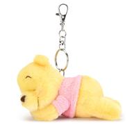 Disney Store Official Peluche Porte-clés Winnie l'ourson endormi, 15 cm/6", Ours avec Porte-clés Amovible, Convient aux Enfants à partir de 1 an