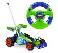 Disney Store Official Pixar Toybox Buggy télécommandé Karting, Toy Story, 27 MHz, télécommande en Forme de Volant, contrôle intégral, 3 Ans et Plus