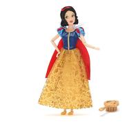Disney Store Official Poupée Classique Blanche Neige, Blanche Neige et Les Sept Nains, 29 cm/11", Poupée Disney entièrement articulée avec Belle Robe et Brosse à Cheveux Miniature, à partir de 3 Ans