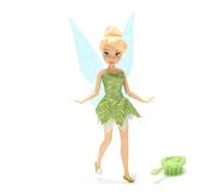 Disney Store Official Poupée Classique Clochette, Peter Pan, 25 cm/10", Poupée fée Disney entièrement articulée avec Tenue élégante, Ailes détaillées et Mini Brosse à Cheveux, à partir de 3 Ans