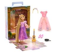 Disney Store Official, Raiponce, Story Doll Raiponce, 28 cm/11", avec Jouet Pascal, 2 Tenues, Accessoires, Ensemble de Coloriages et Activités, À Partir de 3 Ans