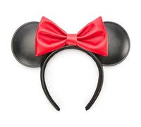 Disney Store Official Serre-tête à Oreilles de Minnie pour Adultes, Oreilles Noires et Noeud Rouge, Taille Unique