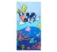 Disney Store Official, Serviette de Plage Mickey, Serviette de Plage en Coton Doux à séchage Rapide, Drap de Bain pour Enfants
