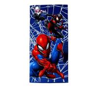 Disney Store Official Serviette de Plage Spider Man, Serviette Marvel pour Enfants avec Spider Man, Miles Morales et Ghost Spider, 150 x 74 cm