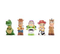 Disney Store Official Toy Story Ensemble de jouets de bain 5 pièces avec Buzz Lightyear, Woody, Jessie, Bully et Rex Seau avec couvercle à tamis Jouet pour salle de bain ou pataugeoire À partir de 6