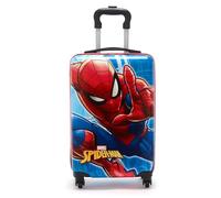 Disney Store Official Valise Spider-Man, 31 x 21 x 53 cm, Valise Bleu et Rouge pour Enfants, avec poignée télescopique, Roues multidirectionnelles et Poche intérieure