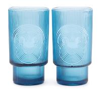 Disney Store Official Verres bleu marine inspirés de Mickey, lot de 2 gobelets texturés, collection Home Haven, H 14 cm