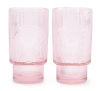 Disney Store Official Verres roses inspirés de Mickey, lot de 2 gobelets texturés, collection Home Haven, H 14 cm