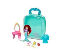 Disney Store Officiel Coffret Mini Poupée Ariel, La Petite Sirène, Once Upon a Story, 9 pièces, Ensemble de Figurines avec Accessoires, incluant Sébastien et Polochon, Dès 3 Ans