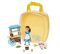 Disney Store Officiel Coffret Mini Poupée Belle, La Belle et la Bête, Once Upon a Story, 9 pièces, Ensemble de Figurines avec Accessoires, Dès 3 Ans