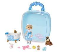 Disney Store Officiel Coffret Mini Poupée Cendrillon, Once Upon a Story, 10 pièces, Ensemble de Figurines avec Accessoires, incluant Pataud et Une Baignoire, Dès 3 Ans
