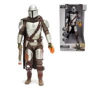 Disney Store Officiel Figurine Parlante The Mandalorian, Star Wars, 38cm, Guerrier Intergalactique avec Lance-Flammes Lumineux, Phrases Réelles du Personnage en Anglais - Convient à partir de 3 Ans