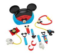 Disney Store Officiel Kit de Jeu Docteur Mickey Mouse pour Enfants, 10 Pièces, Inclut Malette, Stéthoscope, Thermomètre, Lampe de Poche et Plus, pour Enfants Dès 3 Ans