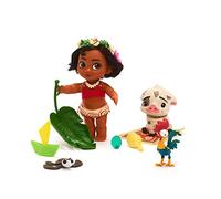 Disney Store Officiel Mini Set de Poupées Vaiana pour Enfants, Collection des Animateurs, 9 Pcs, Inclut Pua, Hei Hei et Accessoires, Convient dès 3 Ans+