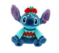 Disney Store Officiel Peluche Moyenne Festive Stitch de Lilo & Stitch, 35 cm, Poupée en Peluche de Noël avec Pull Tricoté, Nœud et Gui