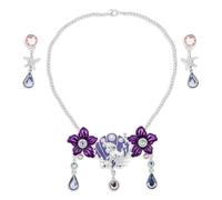 Disney Store Parure de bijoux officielle Ariel pour enfants - Accessoires de costume de la petite sirène pour filles - Comprend un collier et des boucles d'oreilles Disney - Parfait pour les costumes