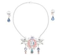 Disney Store Parure de bijoux officielle Cendrillon pour enfants - Accessoires de costume de princesse pour filles - Comprend un collier et des boucles d'oreilles Disney - Parfait pour les costumes
