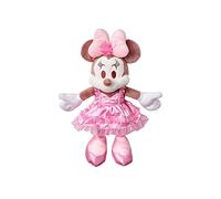 Disney Store Peluche Minnie de Taille Moyenne, 28 cm, Personnage en Peluche avec détails brodés, Portant Une Jolie Robe Rose - Convient dès la Naissance