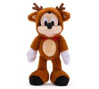 Disney Store Peluche officielle Mickey Mouse Renne Taille M en tenue de vacances festive, parfaite pour la décoration de Noël, les collectionneurs ou les cadeaux, 34 cm