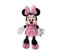 Disney Store Peluche officielle Minnie Mouse rose taille M pour enfants, personnage câlin avec texture pelucheuse et détails brodés, peluche Disney adaptée à tous les âges.