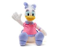 Disney Store Petite Peluche Daisy Duck, 30 cm, Personnage emblématique de en Robe Rose et Violette avec des Yeux brodés, adapté à Tous Les âges