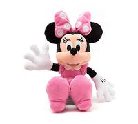 Disney Store Petite Peluche Minnie Mouse, 33 cm, Personnage emblématique de en Robe Rose à Pois et nœud avec caractéristiques brodées, Convient à Tous Les âges