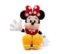 Disney Store Petite Peluche Minnie Mouse, 33 cm, Personnage emblématique de en Robe Rouge à Pois et nœud avec détails brodés, Convient à Tous Les âges