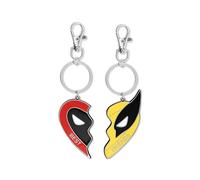 Disney Store Porte-clés avec breloque cœur fendu Deadpool & Wolverine BFF, multicolore, Taille unique, Décontracté