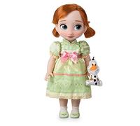 Disney Store Poupée Anna, Collection Animator, La Reine des Neiges, 39 cm / 15" avec Chevelure réaliste, Tenue et Chaussures, Peluche Olaf en Satin, poupée pour Les Enfants de 3 Ans et Plus.
