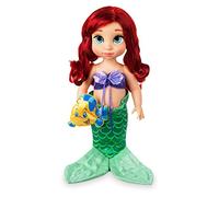 Disney Store Poupée La Petite Sirène, Collection Animator, 39 cm / 15" avec Chevelure réaliste et Tenue, Peluche Polochon en Satin, poupée pour Les Enfants de 3 Ans et Plus.