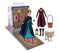 Disney Store Poupée officielle Princess Story (Anna de La Reine des neiges) 28 cm, comprend un livre de coloriage et une robe supplémentaire, poupée princesse en tenue classique, jouets de princesse