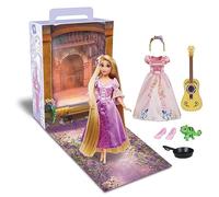 Disney Store Poupée officielle Princesse Story (Raiponce from Tangled) 27,9 cm avec livre de coloriage et robe supplémentaire - Poupée princesse tenue classique - Jouet de princesse pour fille