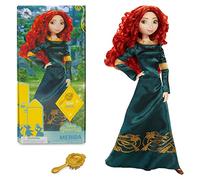 Disney Store Poupée pour Enfants Princesse Merida, Rebelle, 29 cm, avec Brosse à détails moulés, Jouet entièrement articulé avec Robe Verte - Convient aux 3 Ans et Plus