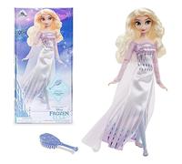 Disney Store Poupée pour Enfants Reine Elsa, La Reine des Neiges 2, 29 cm, avec Brosse argentée et détails moulés, Jouet entièrement articulé - Convient aux Enfants de 3 Ans et Plus
