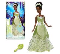 Disney Store Poupée pour Enfants Tiana, La Princesse et la Grenouille, 29 cm, avec Brosse à détails moulés, Jouet entièrement articulé avec Robe Mascarade - Convient aux 3 Ans et Plus