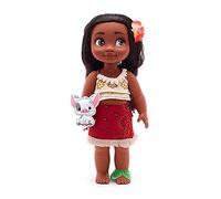 Disney Store Poupée Vaiana, Collection Animator, 39 cm / 15" avec Chevelure réaliste et Tenue, Peluche Pua en Satin, poupée pour Les Enfants de 3 Ans et Plus.
