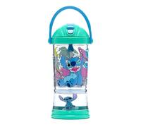 Disney Store Stitch - Gobelet officiel Stitch avec paille pour enfants, Lilo & Stitch - Bouteille d'eau de 310 ml avec paille à rabat et couvercle à vis, convient aux enfants à partir de 4 ans