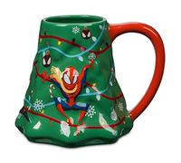 Disney Store Tasse Spidey et ses amis extraordinaires, 425 ml, tasse en grès brillant sculptée avec poignée contrastée, passe au lave-vaisselle et au micro-ondes