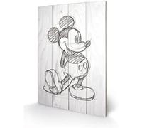 Disney SW11129P Mickey Mouse (Sketched-Single) Impression sur Bois, Dense, Multicolore, 40 x 59 cm