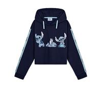 Disney Sweat à Capuche Fille Stitch, Pull Stitch, Crop Top Fille, Vêtements Mode Fille et Ado 7-14 Ans (Navy, 9-10 Ans)