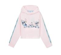 Disney Sweat à Capuche Fille Stitch, Pull Stitch, Crop Top Fille, Vêtements Mode Fille et Ado 7-14 Ans (Dusty Corail, 7-8 Ans)