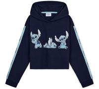 Disney Sweat à Capuche Fille Stitch, Pull Stitch, Crop Top Fille, Vêtements Mode Fille et Ado 7-14 Ans (Navy, 11-12 Ans)