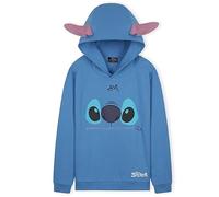 Disney Sweat à Capuche Fille, Sweat Enfant et Ado - Idée Cadeau pour Filles (Bleu Stitch, 13-14 Ans)