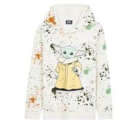 Disney Sweat à Capuche Fille, Sweat-Shirt Doux à Capuche pour Enfant et Adolescent - Cadeau Fille (Crème Baby Yoda, 11-12 Ans)