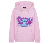 Disney Sweat à Capuche Fille, Sweat-Shirt Doux à Capuche pour Enfant et Adolescent - Cadeau Fille (Rose Stitch, 13-14 Ans)