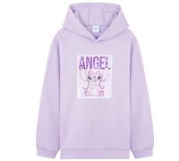 Disney Sweat à Capuche Fille, Sweat-Shirt Doux à Capuche pour Enfant et Adolescent - Cadeau Fille (Stitch Violet à Paillettes, 11-12 Ans)