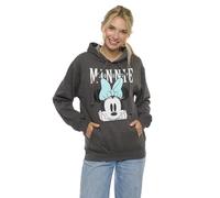 Disney Sweat à capuche Minnie Mouse pour femme, gris charbon, Large